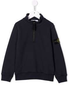 Stone Island Junior джемпер с воротником на молнии