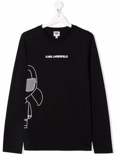 Karl Lagerfeld Kids футболка из органического хлопка с логотипом