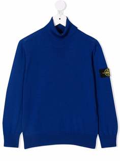 Stone Island Junior шерстяной джемпер с нашивкой-логотипом