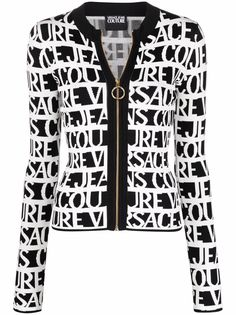 Versace Jeans Couture кардиган на молнии с логотипом