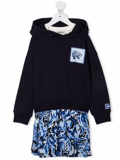 Kenzo Kids платье-толстовка в стиле колор-блок