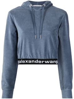 Alexander Wang укороченное худи с логотипом Alexanderwang.T