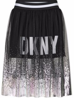 Dkny Kids многослойная юбка миди с логотипом