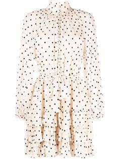 ZIMMERMANN ярусное платье мини в горох