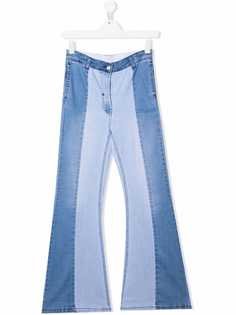 Stella McCartney Kids расклешенные джинсы с контрастными вставками