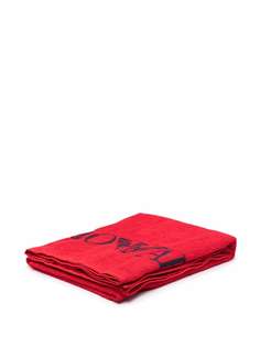 Emporio Armani пляжное полотенце с вышитым логотипом