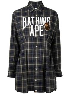 A BATHING APE® платье-рубашка в клетку Bape