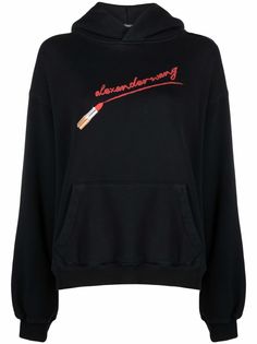 Alexander Wang худи свободного кроя с вышитым логотипом