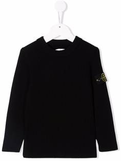 Stone Island Junior шерстяной джемпер с нашивкой-логотипом