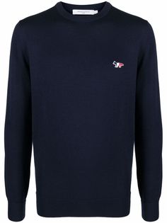Maison Kitsuné джемпер с нашивкой и круглым вырезом
