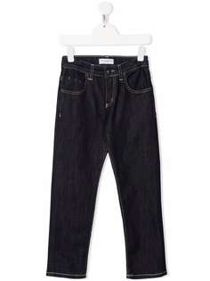 Paolo Pecora Kids прямые джинсы с контрастной строчкой