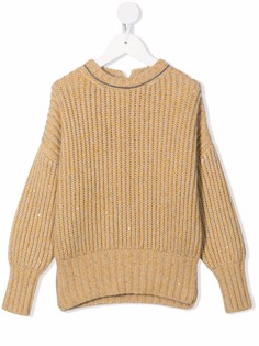 Brunello Cucinelli Kids джемпер в рубчик