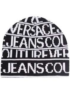 Versace Jeans Couture шерстяная шапка бини с логотипом