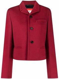 Marni короткая куртка с заостренным воротником