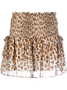 TWINSET юбка мини с леопардовым принтом