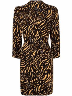 PINKO платье-блейзер с тигровым принтом