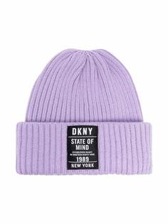 Dkny Kids шапка бини в рубчик с логотипом