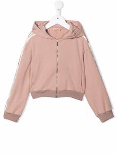 Elisabetta Franchi La Mia Bambina куртка с капюшоном и логотипом