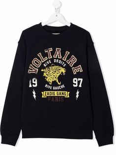 Zadig & Voltaire Kids толстовка из органического хлопка с логотипом