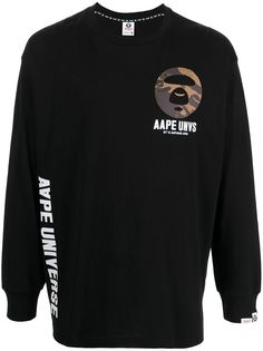 AAPE BY *A BATHING APE® футболка с длинными рукавами и логотипом