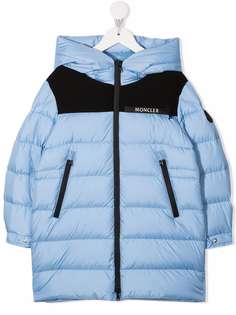 Moncler Enfant пуховик с нашивкой-логотипом