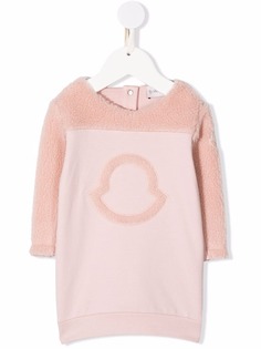 Moncler Enfant платье с вышитым логотипом