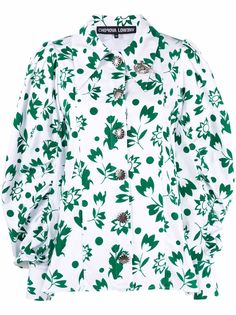Chopova Lowena рубашка с цветочным принтом