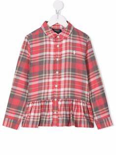 Ralph Lauren Kids клетчатая рубашка с баской