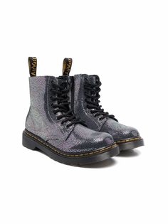 Dr. Martens Kids ботинки Pascal с эффектом металлик