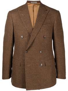 Corneliani двубортный пиджак с геометричным узором