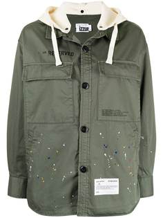 izzue куртка-рубашка с эффектом разбрызганной краски