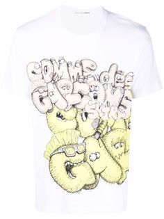 Comme Des Garçons Shirt футболка с логотипом из коллаборации с Kaws