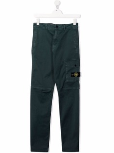 Stone Island Junior брюки карго с нашивкой-логотипом