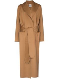Totême шерстяное пальто Robe с поясом Toteme