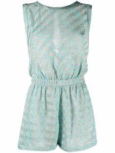 Missoni пляжный комбинезон с узором зигзаг