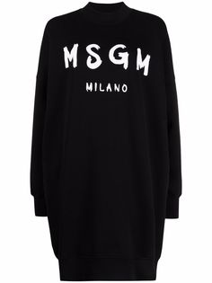 MSGM платье-толстовка с логотипом