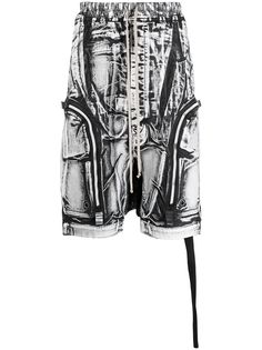 Rick Owens шорты с Bauhaus с принтом