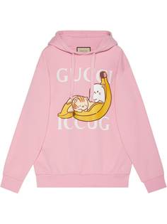 Gucci худи с принтом из коллаборации с Bananya