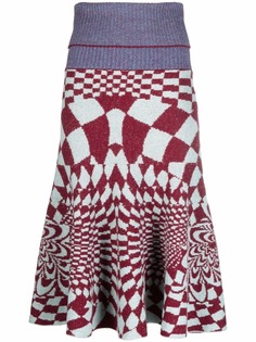 Stella McCartney юбка А-силуэта с геометричным узором