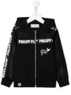 Philipp Plein Junior куртка с капюшоном и логотипом