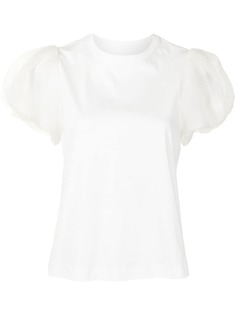 Renli Su шелковый топ Mulberry с прозрачными вставками