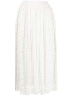 ERMANNO FIRENZE юбка миди с кружевной вышивкой