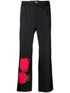 Soulland прямые брюки Fadi с цветочным принтом