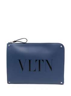 Valentino Garavani объемный клатч с логотипом VLTN