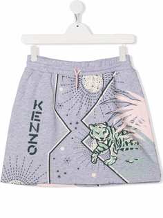 Kenzo Kids юбка с графичным принтом и логотипом