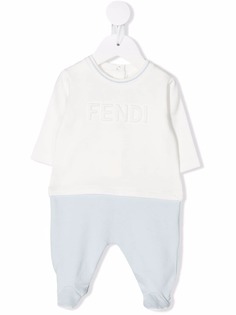 Fendi Kids ромпер с логотипом