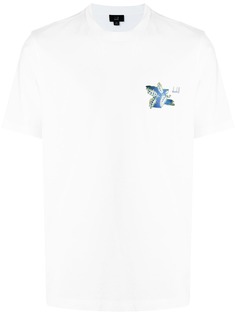 Dunhill футболка с цветочной вышивкой