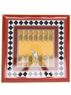 GINORI 1735 квадратная тарелка с принтом Camel