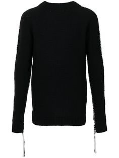 Boris Bidjan Saberi вязаный джемпер с ремешками