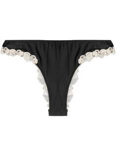 La Perla трусы-стринги с цветочной вышивкой